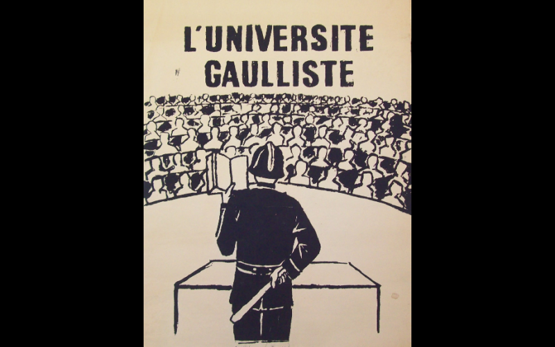 affiche l'universite gaulliste, 1968 