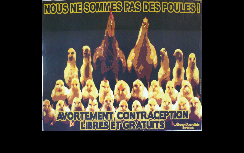 Affiche pro-IVG, Groupe anarchiste Bordelais 