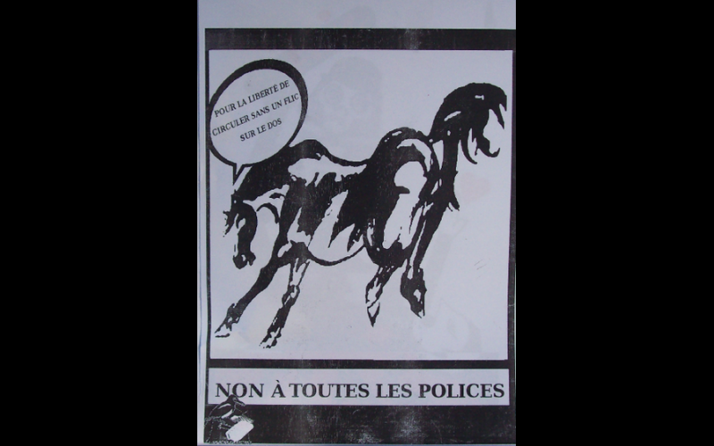 affiche police montée, Pies colleuses, Toulouse 