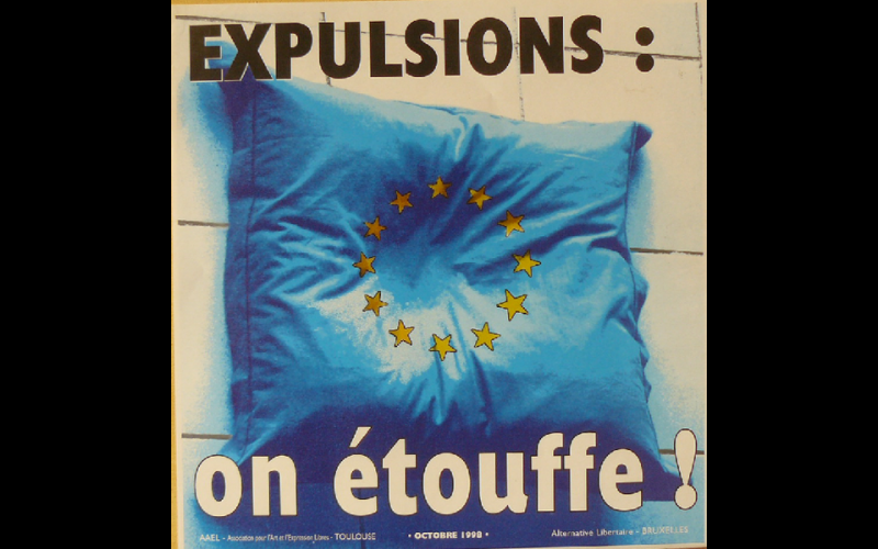 affiche expulsions on etouffe, AAEL Toulouse, 1998 