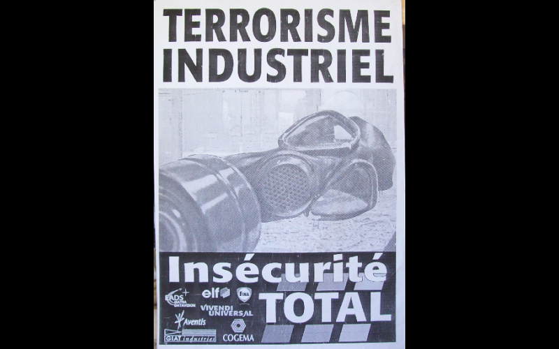 affiche AZF terrorisme industriel, Infosuds, Toulouse, 2001 