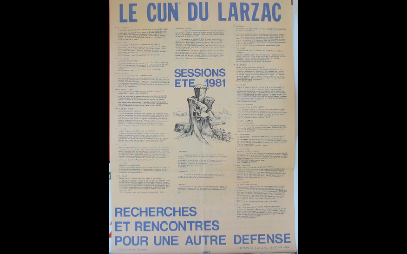 affiche rencontres autre défense Larzac 3, 1980 