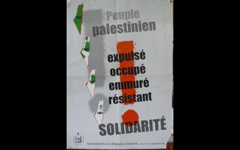 affiche peuple palestinien, Asso France-Palestine Solidarité, 45x60 