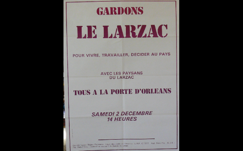 affiche manif Larzac Paris 2, 1978 