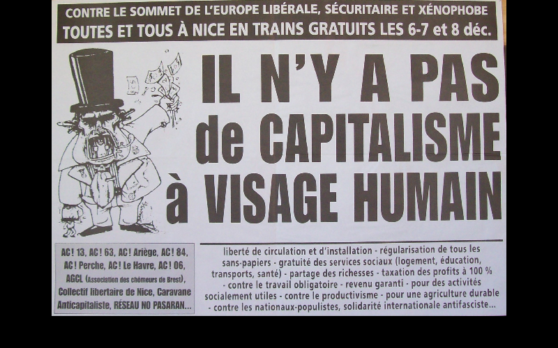 affiche manif contre-sommet européen, Nice, No Pasaran-AC, 2000 