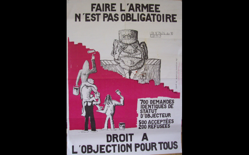 affiche coordination objection collective, 1971 