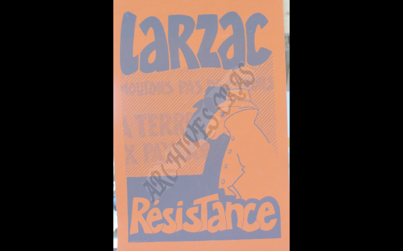 affiche larzac resistance orange 