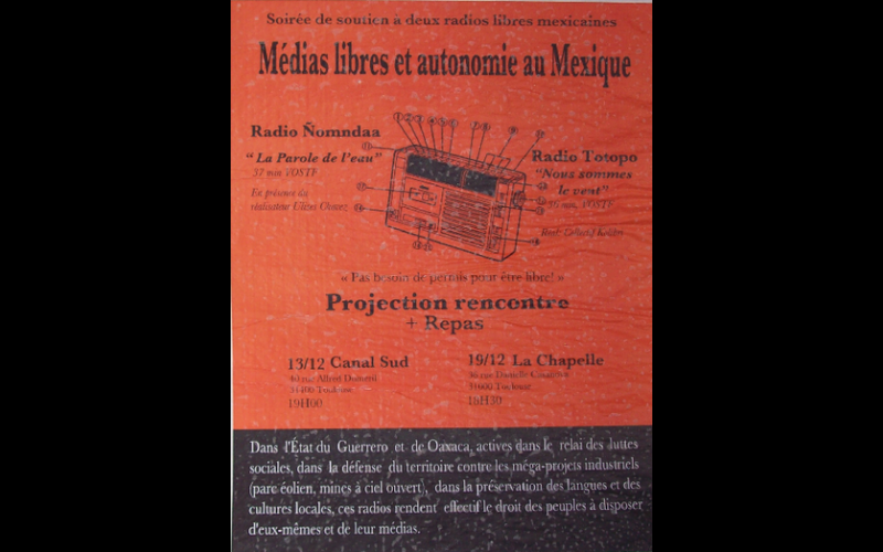 affiche soirées radios mexicaines, Toulouse 