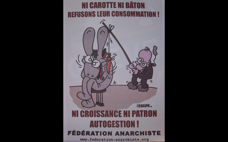 affiche anti conso, Fédération Anarchiste 