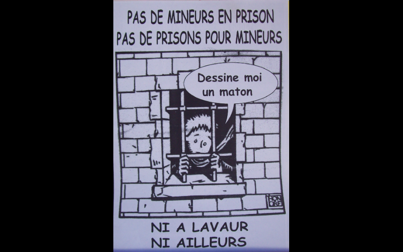 affiche contre prisons pour mineurs, Toulouse, 2006 