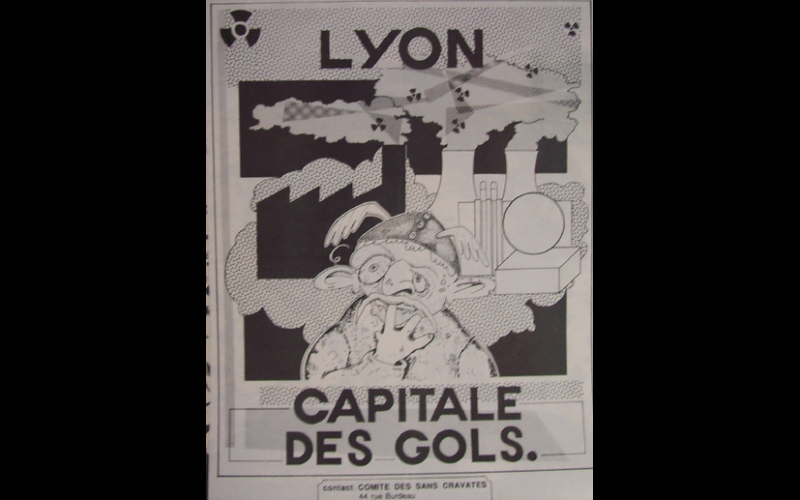affiche Lyon capitale des gols comité des sans-cravates, 1989 