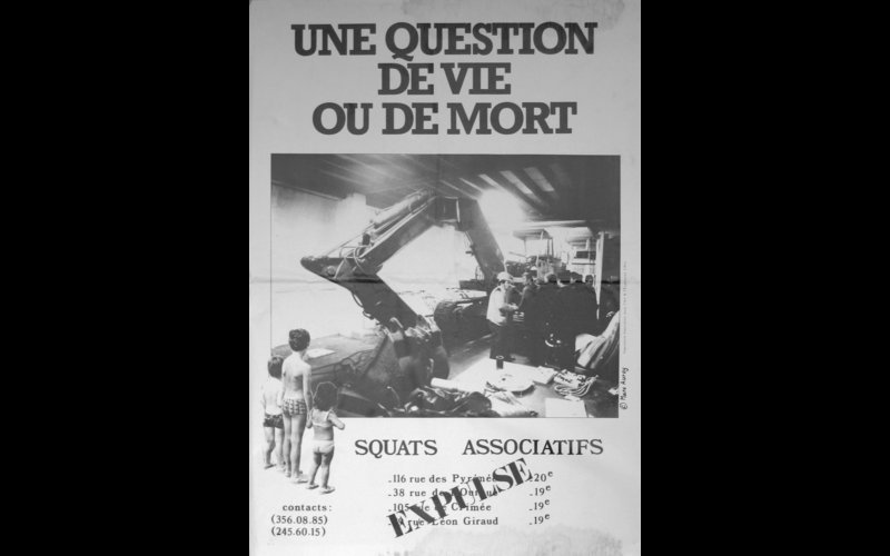 affiche squats associatifs, Paris, 65 x 92 