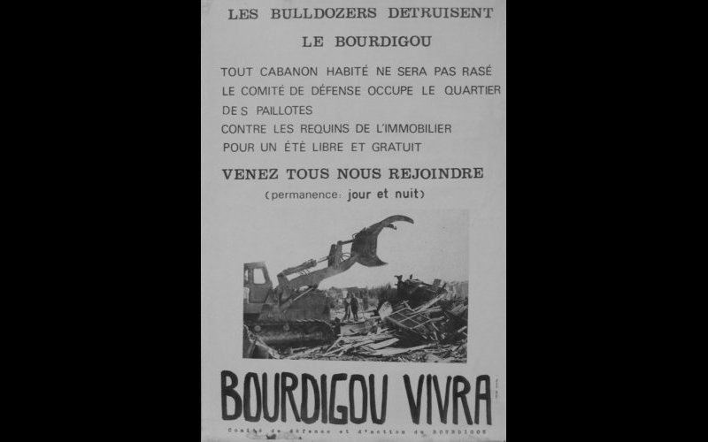 affiche comité défense Bourdigou (66),1977, 53 x 61 