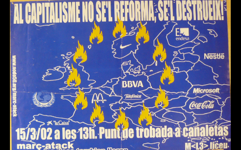 affiche manif anti-Europe, Espagne, 2002 