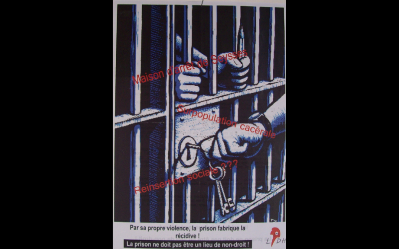 affiche prison Seysses LDH, Toulouse 