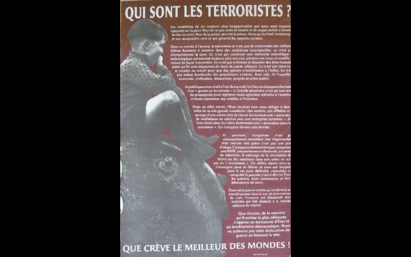 affiche procès anti-terroristes, 2009, 45x60. 