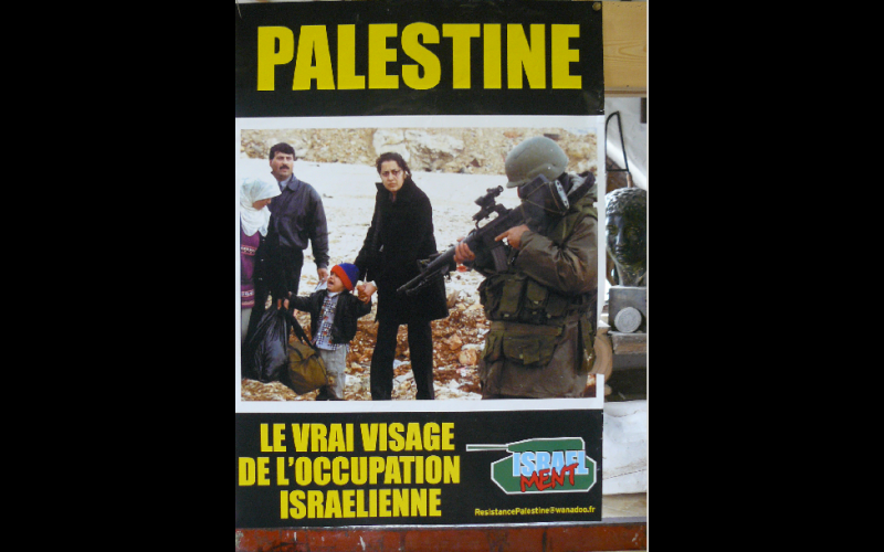 affiche occupation israëlienne, résistance Palestine, 45x60 