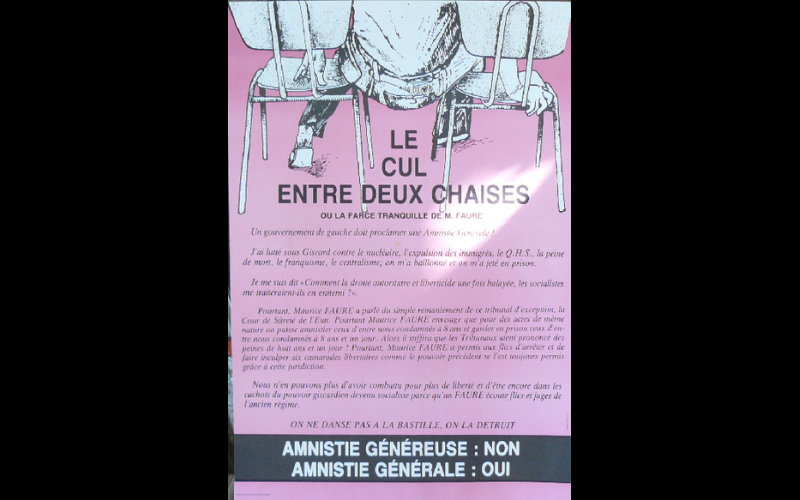 affiche amnistie générale, 1981 