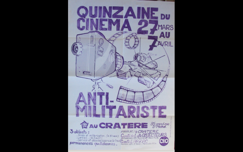 affiche quinzaine cinéma antimilitariste, Toulouse 