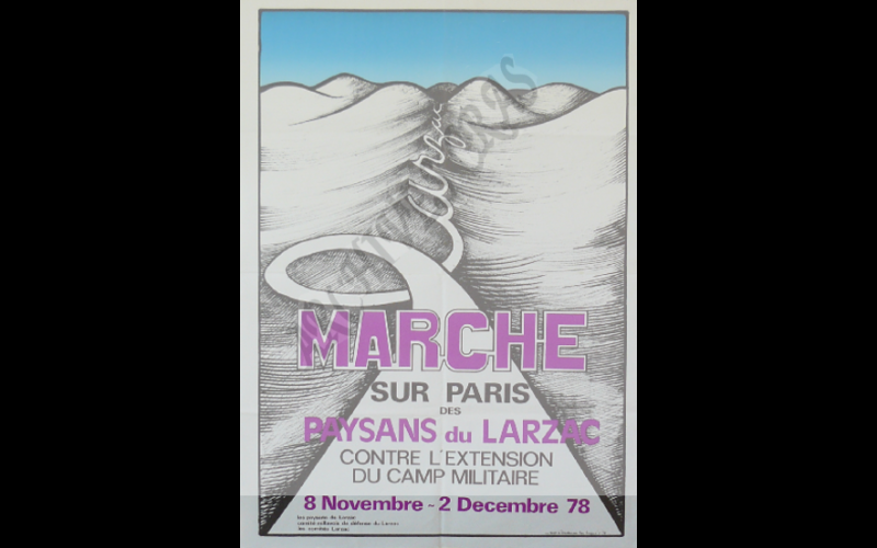 affiche marche larzac paris 1978 