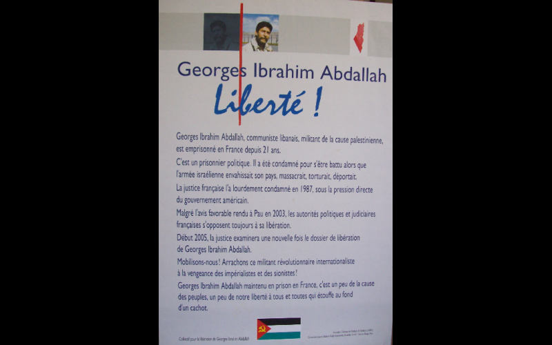 affiche liberté pour G. Ibrahim Abdallah, 2004 