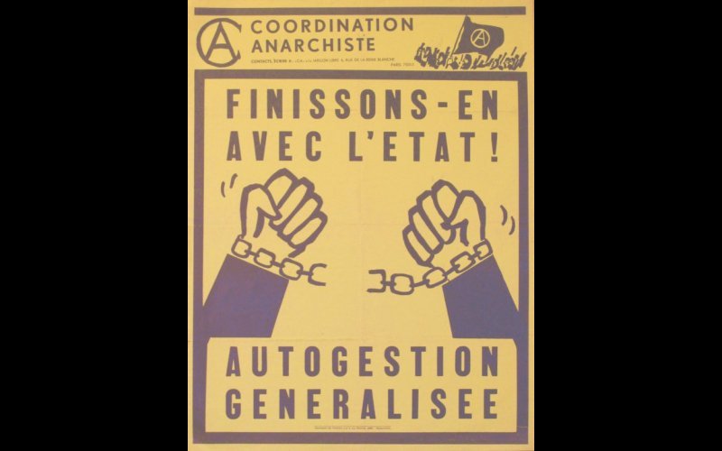 affiche Coordination Anarchiste, Paris, 40 x 60 