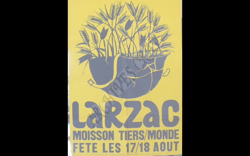 affiche larzac moisson tiers-monde 2 aout 1974 
