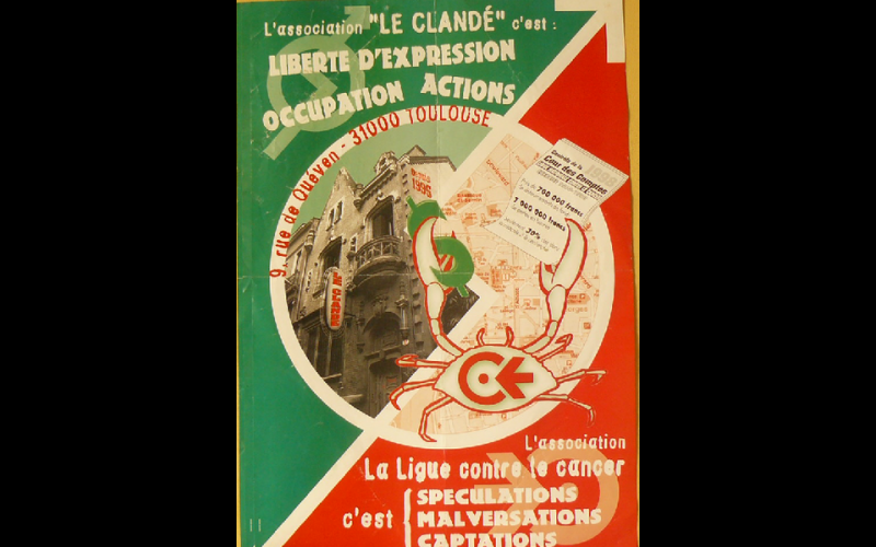 affiche anti-expulsion Clandé, Toulouse, 2000 