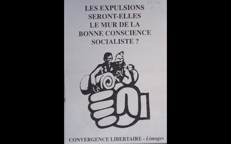 affiche contre les expulsions, Limoges 
