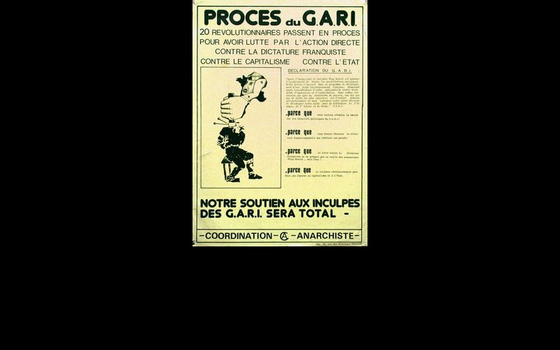 N°286. Toulouse, Janvier 1981. Procès des GARI, Coordination Anarchiste. GF2 45x61 