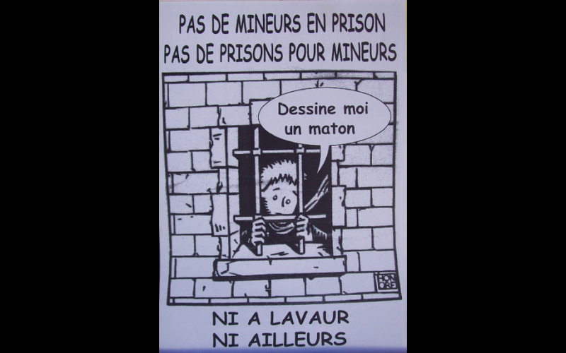 affiche contre prisons pour mineurs, Toulouse, 2006 