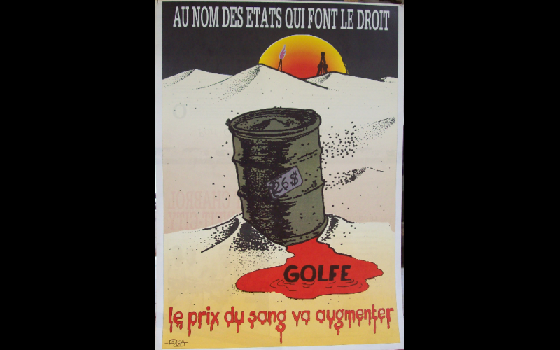 affiche guerre du Golfe, AAEL, Toulouse, 1991, 45x80 