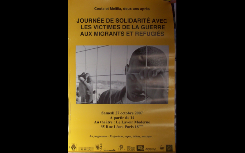 affiche journée solidarité migrants Paris, 2007 