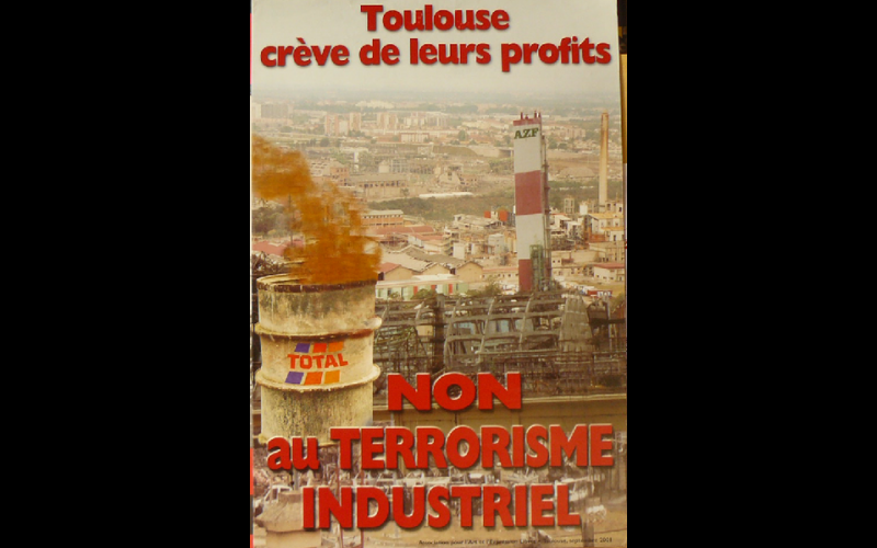 affiche AZF Toulouse crève de leurs profits, AAEL, Toulouse, 2001 