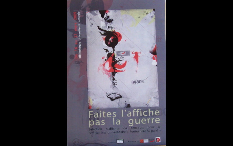 affiche expo festival Foutez-leur la paix, Toulouse, 2009 