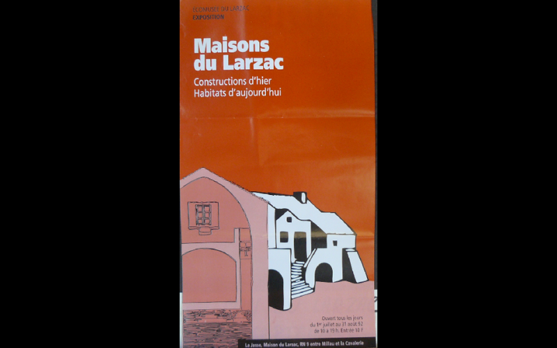 affiche expo maisons Larzac, 1992 