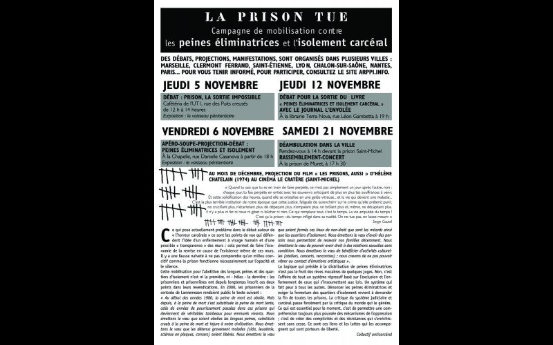 affiche campagne la prison tue toulouse, 2009 