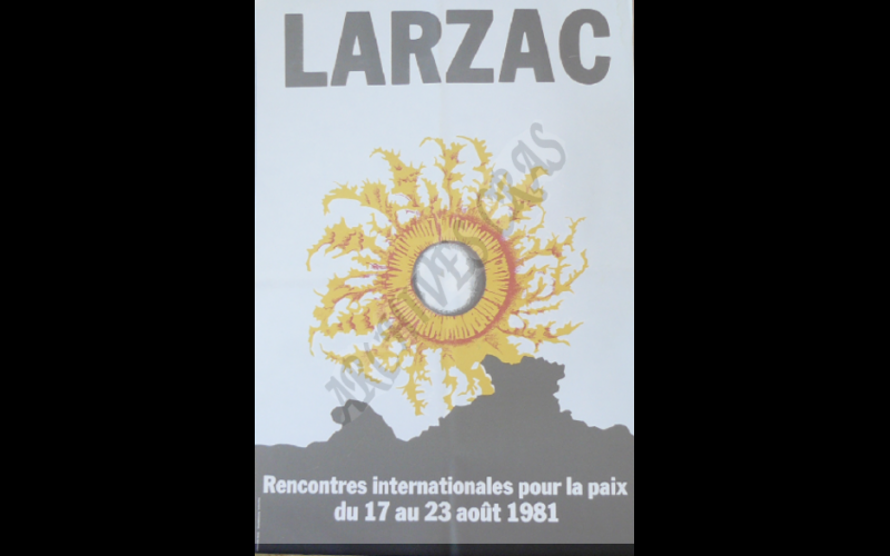 affiche rencontres pour la paix, Larzac, 1981 