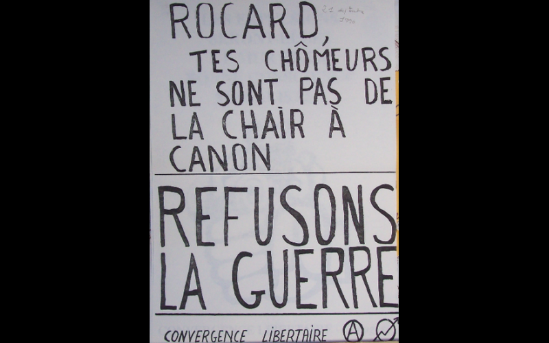 affiche anti-militariste Rocard 