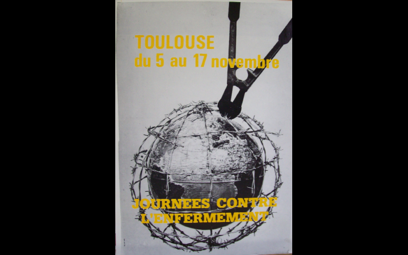 affiche journées contre l'enfermement, Toulouse, 1982 