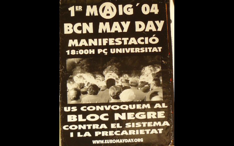 affiche manif 1er mai Barcelone, 2004 