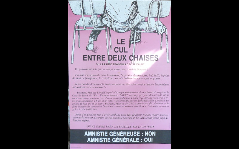 affiche amnistie générale, 1981 