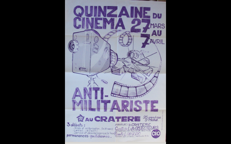 affiche quinzaine cinéma antimilitariste, Toulouse 