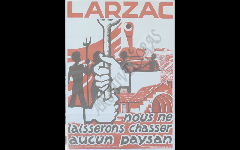 affiche chasser paysans larzac 