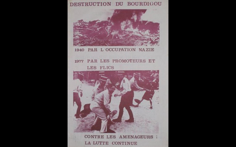 affiche comité défense Bordigou (66), 1977, 37 x 51 