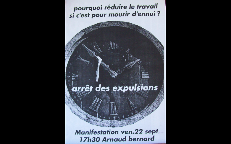 affiche manif anti-expulsion squat 5, Toulouse, 2000 